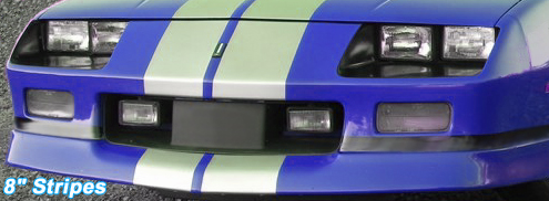 8" camaro racing stripes