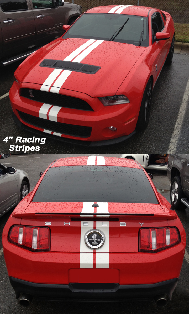 4 inch mustang racing stripes